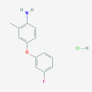 molecular formula C13H13ClFNO B1451062 4-(3-Fluorophenoxy)-2-methylaniline hydrochloride CAS No. 1185303-60-9