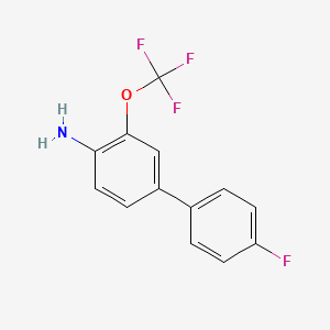 molecular formula C13H9F4NO B1451065 4'-Fluoro-3-(trifluoromethoxy)biphenyl-4-amine CAS No. 1214331-29-9