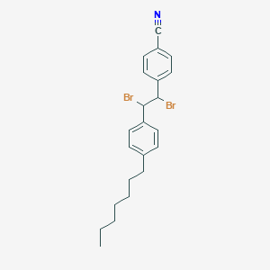 4-[1,2-Dibromo-2-(4-heptylphenyl)ethyl]benzonitrile