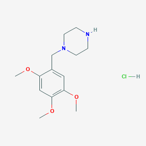 molecular formula C14H23ClN2O3 B1451070 1-(2,4,5-Trimethoxy-benzyl)-piperazine hydrochloride CAS No. 1185304-07-7