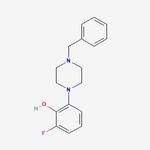molecular formula C17H19FN2O B1451073 2-(4-Benzylpiperazin-1-yl)-6-fluorophenol CAS No. 1171918-00-5