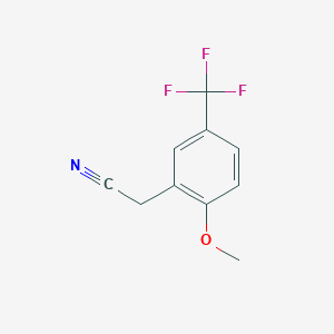 molecular formula C10H8F3NO B1451074 2-Methoxy-5-(trifluoromethyl)phenylacetonitrile CAS No. 1000542-90-4