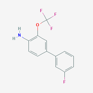 molecular formula C13H9F4NO B1451078 3'-Fluoro-3-(trifluoromethoxy)biphenyl-4-amine CAS No. 1214382-52-1