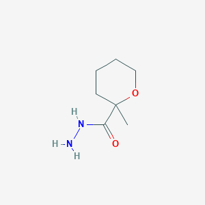 molecular formula C7H14N2O2 B1451081 2-methyltetrahydro-2H-pyran-2-carbohydrazide CAS No. 1217862-65-1