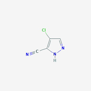 molecular formula C4H2ClN3 B1451083 4-Chloro-1H-pyrazole-5-carbonitrile CAS No. 36650-75-6