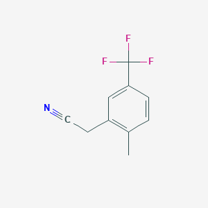 molecular formula C10H8F3N B1451087 2-甲基-5-(三氟甲基)苯乙腈 CAS No. 1000513-69-8