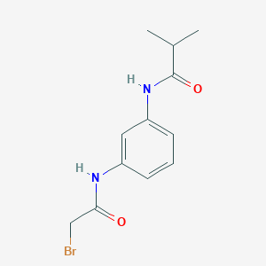 molecular formula C12H15BrN2O2 B1451095 N-{3-[(2-溴乙酰)氨基]苯基}-2-甲基丙酰胺 CAS No. 1138442-68-8