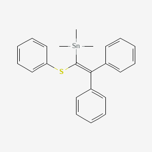 [2,2-Diphenyl-1-(phenylsulfanyl)ethenyl](trimethyl)stannane