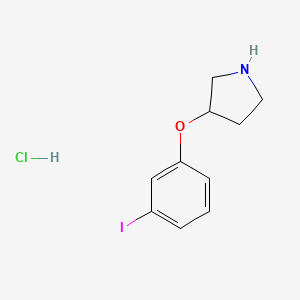 molecular formula C10H13ClINO B1451107 3-(3-碘苯氧基)吡咯烷盐酸盐 CAS No. 1185302-06-0