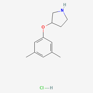 molecular formula C12H18ClNO B1451113 3-(3,5-二甲基苯氧基)吡咯烷盐酸盐 CAS No. 28491-05-6