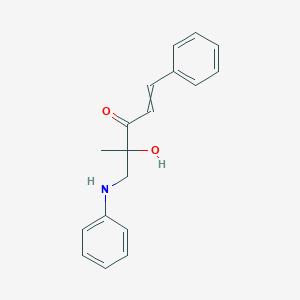 B14511135 5-Anilino-4-hydroxy-4-methyl-1-phenylpent-1-en-3-one CAS No. 63934-22-5