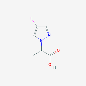 molecular formula C6H7IN2O2 B1451118 2-(4-碘-1H-吡唑-1-基)丙酸 CAS No. 1217862-25-3