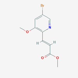 molecular formula C10H10BrNO3 B1451124 3-(5-溴-3-甲氧基吡啶-2-基)丙烯酸甲酯 CAS No. 1138443-99-8