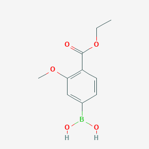 molecular formula C10H13BO5 B1451127 4-乙氧羰基-3-甲氧基苯基硼酸 CAS No. 911312-76-0