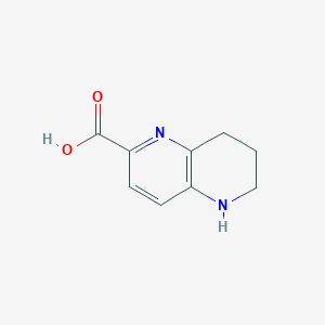 molecular formula C9H10N2O2 B1451130 5,6,7,8-Tetrahydro-1,5-naphthyridine-2-carboxylic acid CAS No. 1219022-86-2