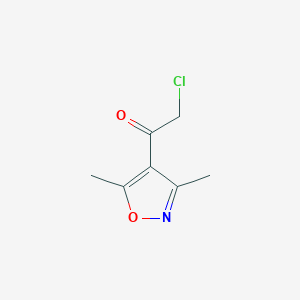 molecular formula C7H8ClNO2 B1451131 2-Chloro-1-(dimethyl-1,2-oxazol-4-yl)ethan-1-one CAS No. 1284455-20-4