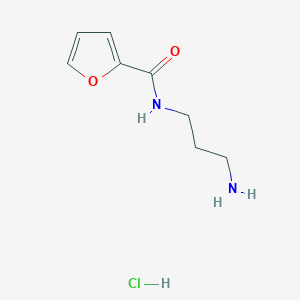 molecular formula C8H13ClN2O2 B1451137 Furan-2-carboxylic acid (3-amino-propyl)-amidehydrochloride CAS No. 1185299-10-8