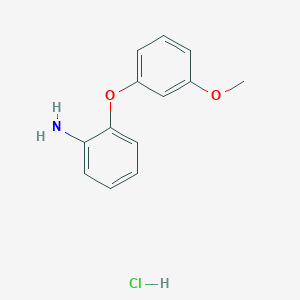 molecular formula C13H14ClNO2 B1451142 2-(3-Methoxyphenoxy)aniline hydrochloride CAS No. 1185078-17-4