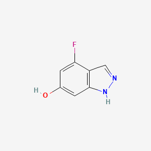 molecular formula C7H5FN2O B1451157 4-Fluoro-1H-indazol-6-ol CAS No. 1253791-66-0
