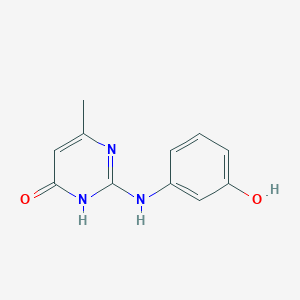 molecular formula C11H11N3O2 B1451159 2-[(3-Hydroxyphenyl)amino]-6-methyl-4(3H)-pyrimidinone CAS No. 879856-94-7
