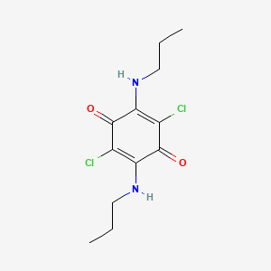 B14511727 2,5-Dichloro-3,6-bis(propylamino)cyclohexa-2,5-diene-1,4-dione CAS No. 63257-50-1