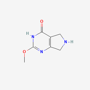 molecular formula C7H9N3O2 B1451173 2-甲氧基-6,7-二氢-5H-吡咯并[3,4-d]嘧啶-4-醇 CAS No. 1220030-96-5