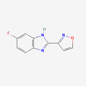molecular formula C10H6FN3O B1451174 5-fluoro-2-(1,2-oxazol-3-yl)-1H-1,3-benzodiazole CAS No. 1339020-09-5