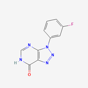 molecular formula C10H6FN5O B1451184 3-(3-fluorophenyl)-3,6-dihydro-7H-[1,2,3]triazolo[4,5-d]pyrimidin-7-one CAS No. 1082528-81-1