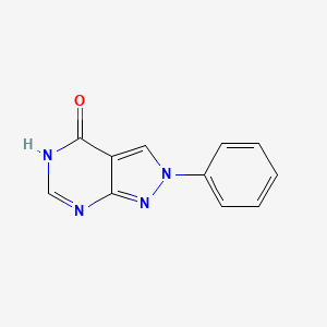 molecular formula C11H8N4O B1451188 2-Phenyl-2,5-dihydro-4H-pyrazolo[3,4-d]pyrimidin-4-one CAS No. 1031605-58-9
