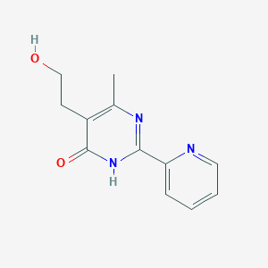 molecular formula C12H13N3O2 B1451189 5-(2-羟乙基)-6-甲基-2-(吡啶-2-基)嘧啶-4-醇 CAS No. 874765-37-4
