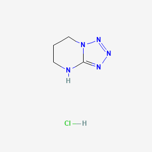 molecular formula C4H8ClN5 B1451191 4H,5H,6H,7H-[1,2,3,4]四唑并[1,5-a]嘧啶盐酸盐 CAS No. 1803598-25-5
