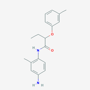 molecular formula C18H22N2O2 B1451192 N-(4-氨基-2-甲基苯基)-2-(3-甲基苯氧基)-丁酰胺 CAS No. 1020057-51-5