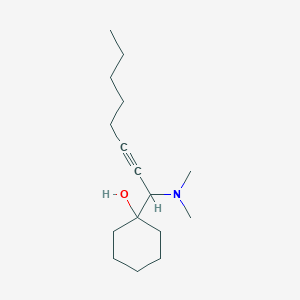 1-[1-(Dimethylamino)oct-2-yn-1-yl]cyclohexan-1-ol