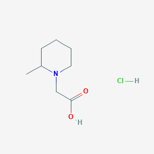 molecular formula C8H16ClNO2 B1451194 (2-甲基-哌啶-1-基)-乙酸盐酸盐 CAS No. 1185304-80-6