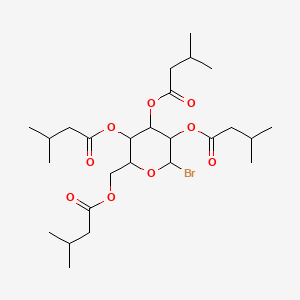 [6-Bromo-3,4,5-tris(3-methylbutanoyloxy)oxan-2-yl]methyl 3-methylbutanoate