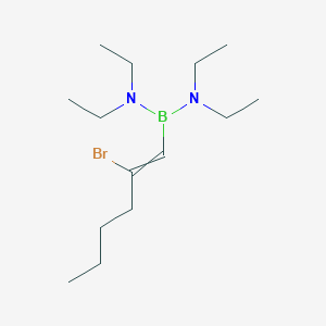 1-(2-Bromohex-1-en-1-yl)-N,N,N',N'-tetraethylboranediamine