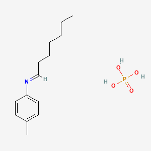 N-(4-methylphenyl)heptan-1-imine;phosphoric acid