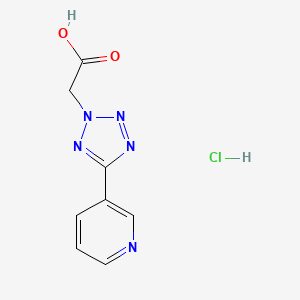 molecular formula C8H8ClN5O2 B1451198 (5-Pyridin-3-YL-tetrazol-2-YL)-acetic acid hydrochloride CAS No. 1185293-16-6