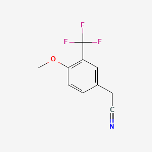 molecular formula C10H8F3NO B1451208 4-甲氧基-3-(三氟甲基)苯乙腈 CAS No. 1000555-32-7
