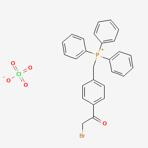 {[4-(Bromoacetyl)phenyl]methyl}(triphenyl)phosphanium perchlorate