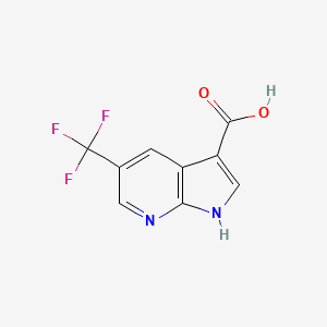 molecular formula C9H5F3N2O2 B1451210 5-(Trifluoromethyl)-1H-pyrrolo[2,3-b]pyridine-3-carboxylic acid CAS No. 1171920-15-2