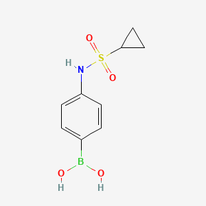 molecular formula C9H12BNO4S B1451233 4-(环丙烷磺酰胺)苯硼酸 CAS No. 1072945-68-6