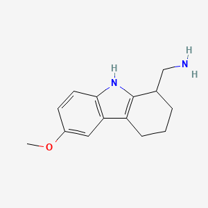 molecular formula C14H18N2O B1451237 (6-Methoxy-2,3,4,9-tetrahydro-1H-carbazol-1-YL)-methylamine CAS No. 50845-44-8
