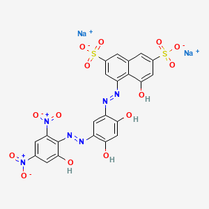 2,7-Naphthalenedisulfonic acid, 4-((2,4-dihydroxy-5-((2-hydroxy-4,6-dinitrophenyl)azo)phenyl)azo)-5-hydroxy-, disodium salt