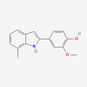 2-Methoxy-4-(7-methyl-1H-indol-2-yl)phenol