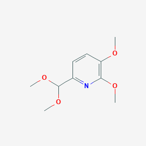 molecular formula C10H15NO4 B1451250 6-(二甲氧基甲基)-2,3-二甲氧基吡啶 CAS No. 1142191-61-4
