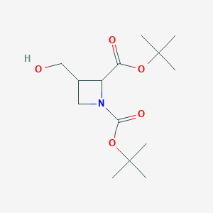 B1451259 Ditert-butyl 3-(hydroxymethyl)azetidine-1,2-dicarboxylate CAS No. 1116478-18-2