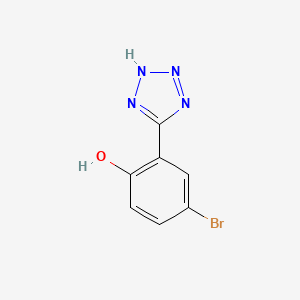 molecular formula C7H5BrN4O B1451260 4-bromo-2-(2H-1,2,3,4-tetrazol-5-yl)phenol CAS No. 874815-05-1