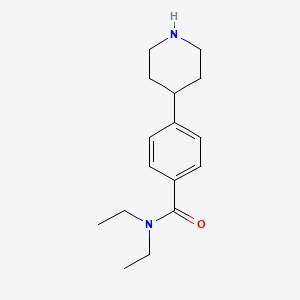 molecular formula C16H24N2O B1451263 N,N-Diethyl-4-piperidin-4-yl-benzamide CAS No. 1260847-55-9