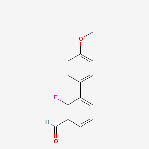 molecular formula C15H13FO2 B1451264 4'-乙氧基-2-氟联苯-3-甲醛 CAS No. 2138184-59-3